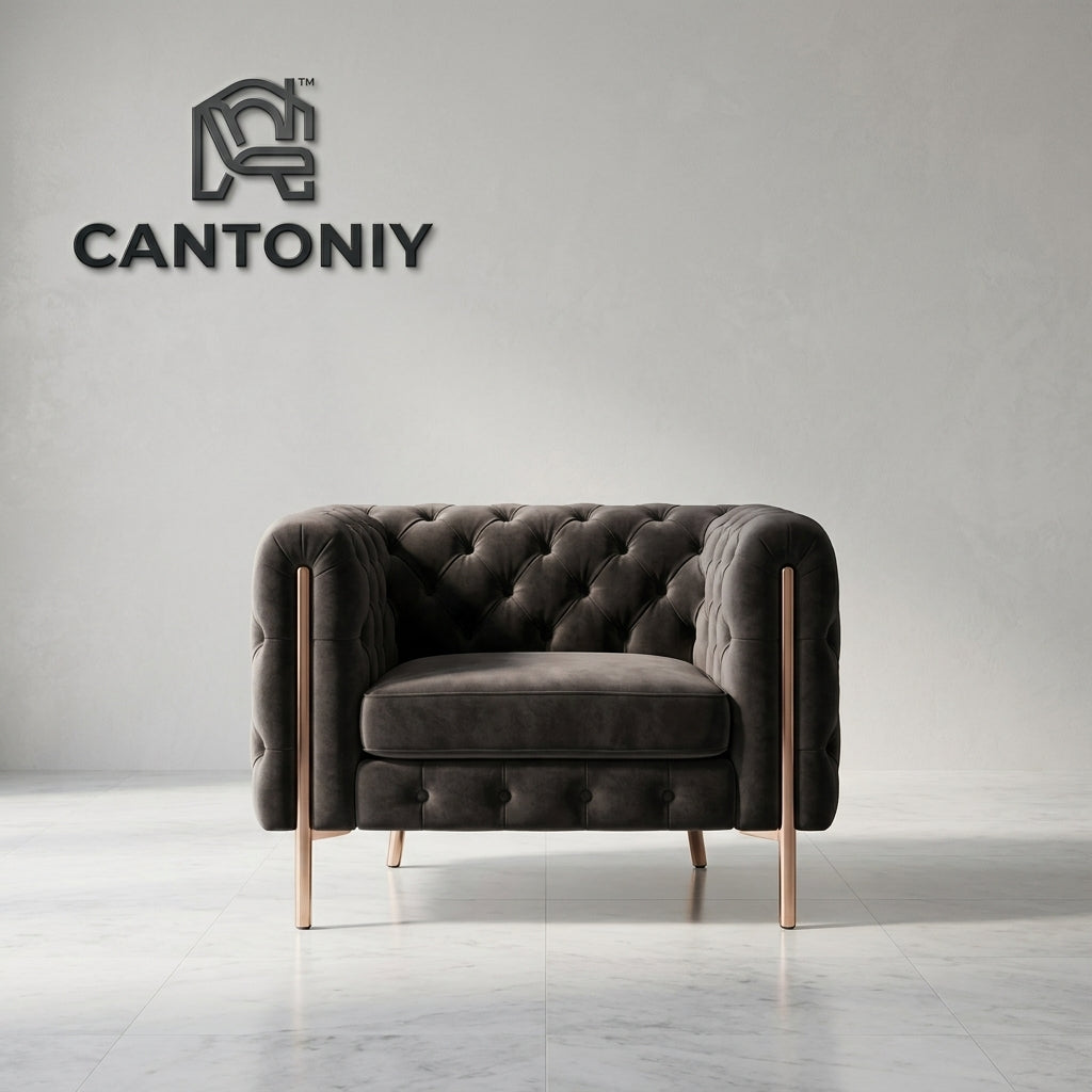 Cantoniy™ Noir Tufted Accent Chair 🖤